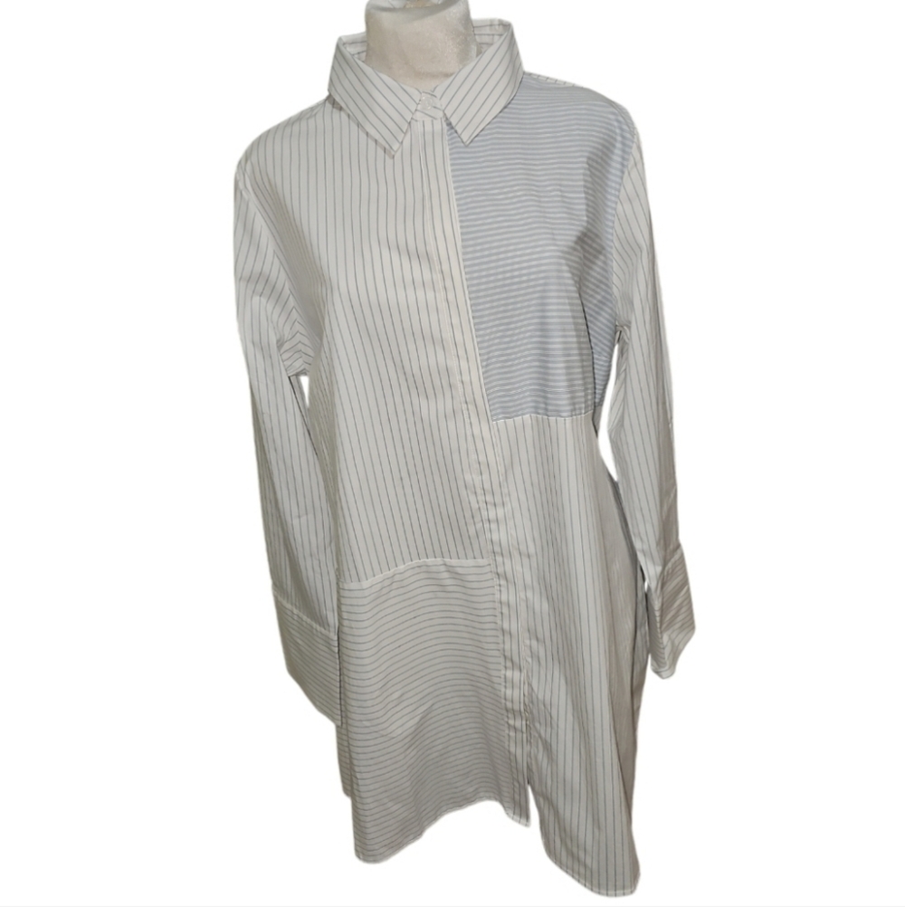 Love & Legends PLUS Size 20 NWT Extra Long Back Knot Tie Pin Stripe Color Block
